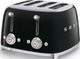 Smeg 50's Retro Style Black 4x4 Slice Toaster-0
