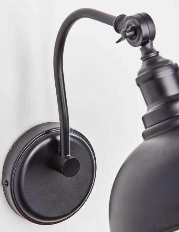 Adesso® Wallace Black Wall Lamp-1