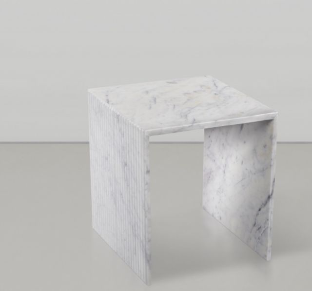 Meridian Furniture Lucca White Marble End Table-3