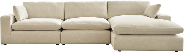 Benchcraft® Elyza 3-Piece Linen Right-Arm Facing Sectional with Chaise