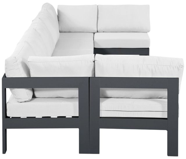 Meridian Furniture Nizuc 7-Piece Dark-Gray/White Aluminum/Fabric Outdoor Patio Modular Sectional-1