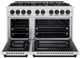 ZLINE Autograph Edition 48" Satin Stainless Steel Pro Style Dual Fuel Range with Matte Black Accents-3