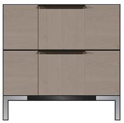 Country View Woodworking Customizable American Modern 24" 2-Drawer Black Bar Metal Legs Nightstand-0