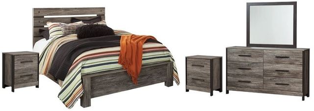 Signature Design by Ashley® Cazenfeld 5-Piece Black/Gray Queen Panel Bed Set-0
