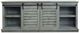 American Heartland Manufacturing Rustic Light Blue Provincial Shutter TV Stand-1