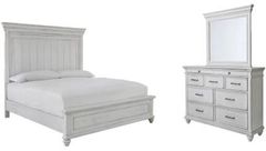 Benchcraft® Kanwyn 3-Piece Whitewash Queen Panel Bed Set