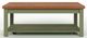 Legends Home Vineyard Sage Green Coffee Table with Fruitwood Top -2