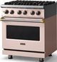 Viking® 5 Series 30" Blush Pro Style Dual Fuel (LP) Range with Polished Chrome Trim-3