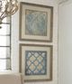 Uttermost® Stained Glass Indigo 2-Piece Blue/Biege Art-1