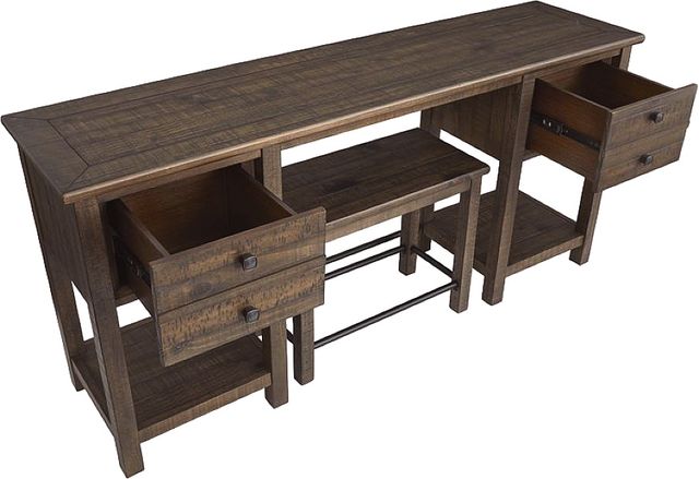 Magnussen Home® Smithton 2-Piece Homestead Brown Sofa Table and Stool Set-2