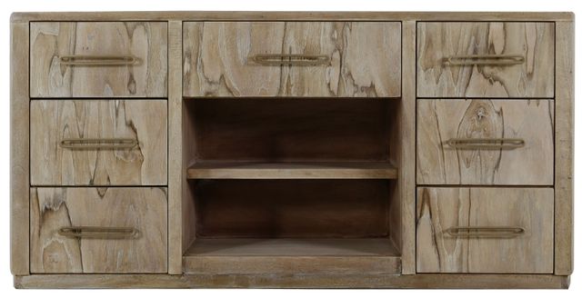 International Furniture Direct Balam Stained White 70" Console-3
