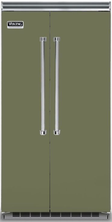 Viking® 5 Series 42 in. 25.3 Cu. Ft. Cypress Green Built In Side-by-Side Refrigerator-0
