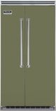 Viking® 5 Series 42 in. 25.3 Cu. Ft. Cypress Green Built In Side-by-Side Refrigerator-0
