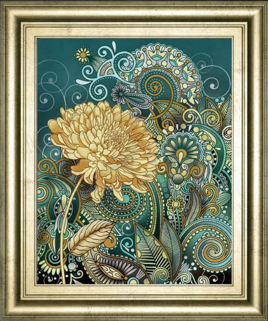 Classy Art Inspired Blooms 1 by Conrad Knutsen Framed Print Wall Art-0