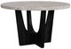 Elements International Oregon Gray Faux Marble Top Dining Table with Black Base-0