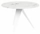 EQ3 Mesa White/White Marble Round Dinette Table-1