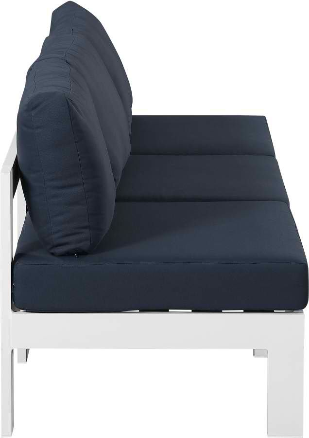 Meridian Furniture Nizuc 3-Piece Navy Outdoor Patio Modular Sofa-2