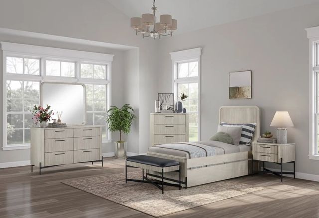 Bernards Stiltz Taupe Youth Twin Panel Trundle Bed-1