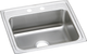 Elkay Lustertone® Classic Lustrous Satin 22" x 19-1/2" x 4" 2-Hole Single Bowl Drop-In ADA Sink-0
