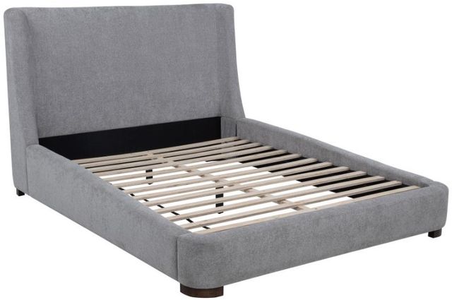 Coaster® Rennes Gray Queen Upholstered Wingback Panel Bed-1