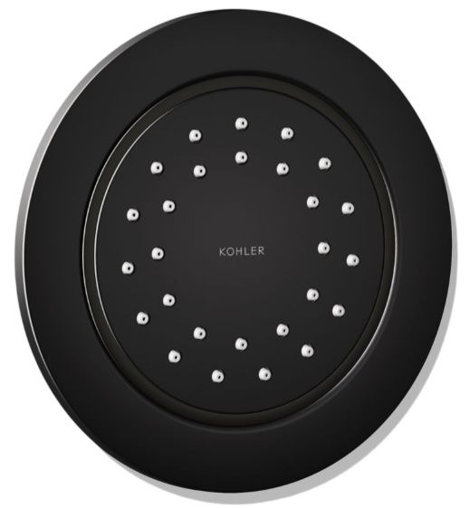 KOHLER® WaterTile® Matte Black 2.0 GPM Round 27-Nozzle Single-Function Body Spray-0