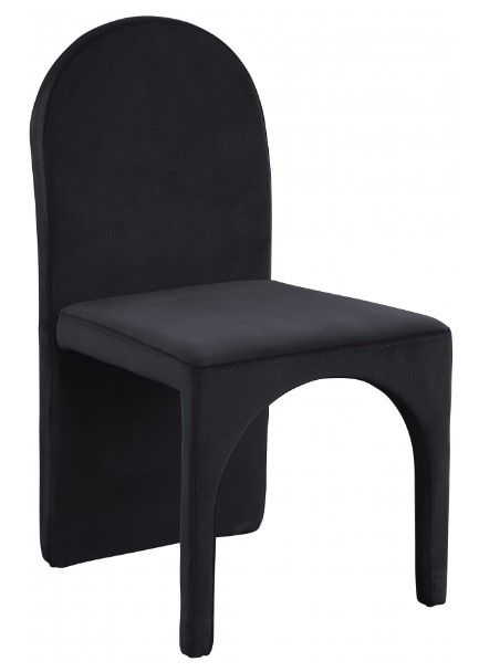 Meridian Furniture Summer Black Velvet Dining Side Chair-0