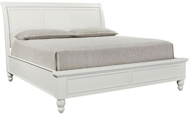 aspenhome® Cambridge White King Sleigh Bed-3
