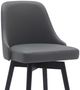Armen Living Sicily Gray/Black Swivel Counter Stool-3