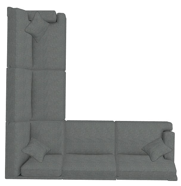 La-Z-Boy® Paxton 5-Piece Midnight Sectional | Great Rooms