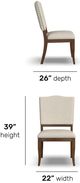 Flexsteel® Bellevue Tan/Whiskey Brown Upholstered Dining Side Chair-2