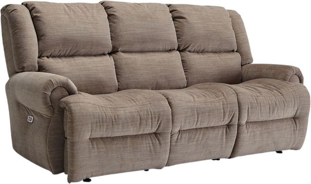 Best® Home Furnishings Customizable Genet Power Reclining Space Saver® Sofa with Tray and Tilt Headrest-0