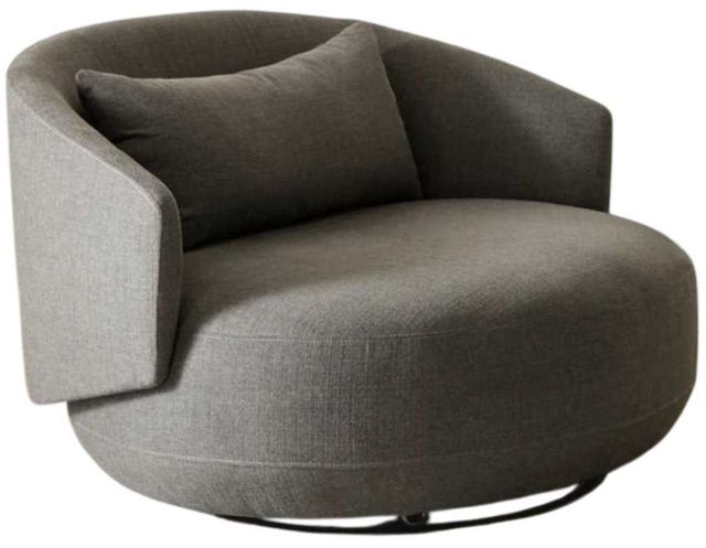 Liberty Furniture Haley Charcoal Swivel Cuddler Chair-0