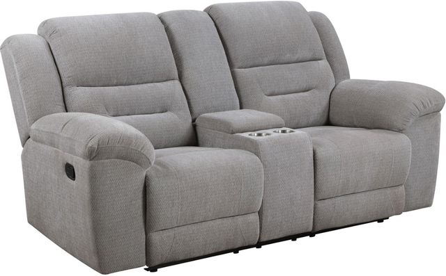 Coaster® Gilson Gray Manual Reclining Loveseat-0
