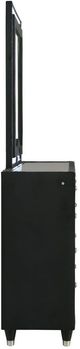 Coaster® Ravenne Black Upholstered LED Dresser and Mirror Set-4