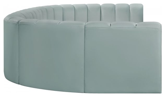 Meridian Furniture Arc 8-Piece Mint Green Vegan Leather Sectional-3