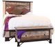 International Furniture Direct Antique Brown California King Panel Bed-0