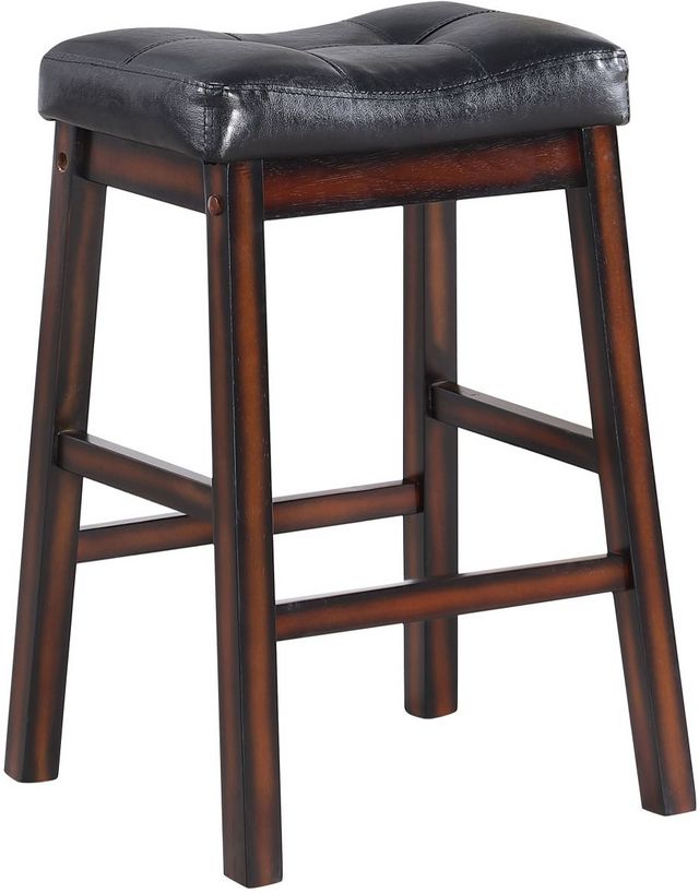 Coaster® Donald 2-Piece Black/Cappuccino Upholstered Counter Stools-1