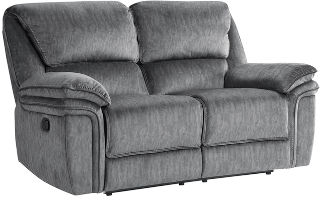 Homelegance® Muirfield Gray Manual Double Reclining Loveseat-0
