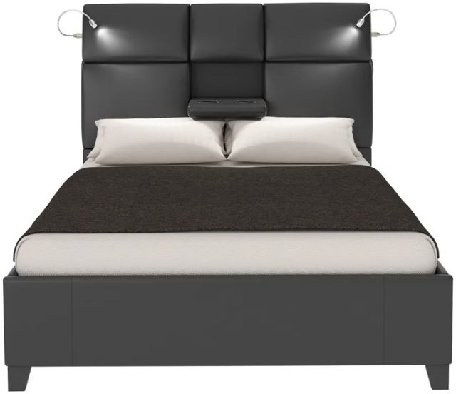 Bernards Calypso Music Black Queen Panel Bed with Bluetooth-2