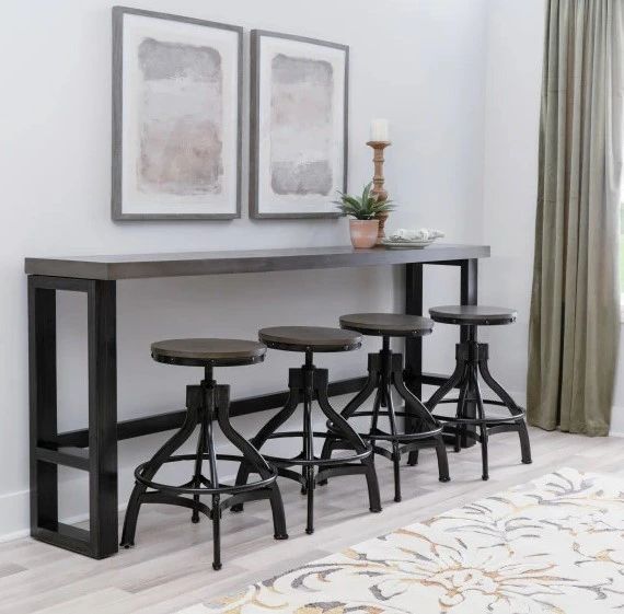 Powell® Haywood 5-Piece Black/Gray Sofa Bar Set-1