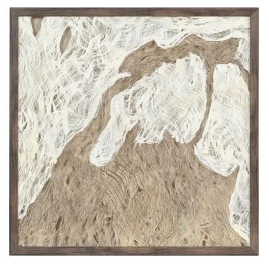 Stylecraft Swept Away Shadow Box II Brown/White Wall Art-0