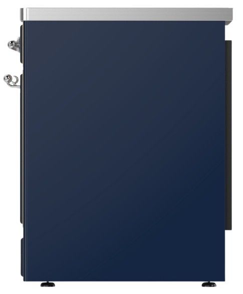 Ilve® Majestic III 30" Midnight Blue Pro Style Induction Range with Solid Door and Chrome Trim-2