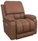 La-Z-Boy® Greyson Caramel Leather Power Rocking Recliner with Headrest-0
