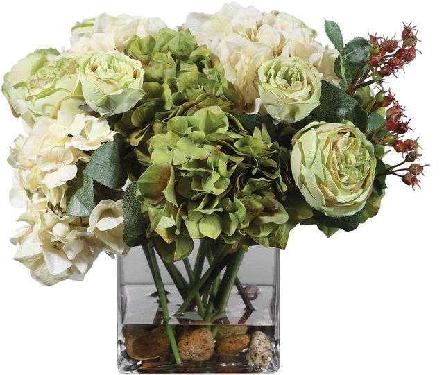 Uttermost® Cecily Cream/Sage Hydrangea Bouquet-2