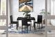 Mazin Furniture Tempe Black Dining Table with Faux Marble Top-3