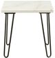 ACME Furniture Telestis White Marble Top End Table with Black Legs-2