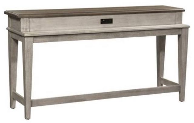 Liberty Furniture Heartland Antique White Console Bar Table with Tobacco Top-0