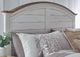 American Woodcrafters Meadowbrook Sand/Whitewash Queen Arched Panel Bed-3