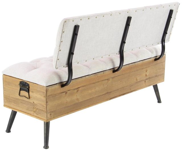 Deco Marche White Storage Bench-2