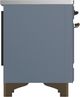 Ilve® Majestic III 36" Blue Gray Pro Style Induction Range with Triple Glass Door and Burnished Trim-4